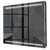 Specchio LED Quadrato | Pulsante touch | Luce bianca fredda - Reyze Serie Minimal Modello 8